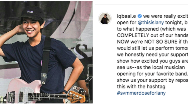 Wakili Band-nya yang Sempat Gagal Tampil, Iqbaal Juga Tunjukkan Kekecewaan sebagai Fans Lany