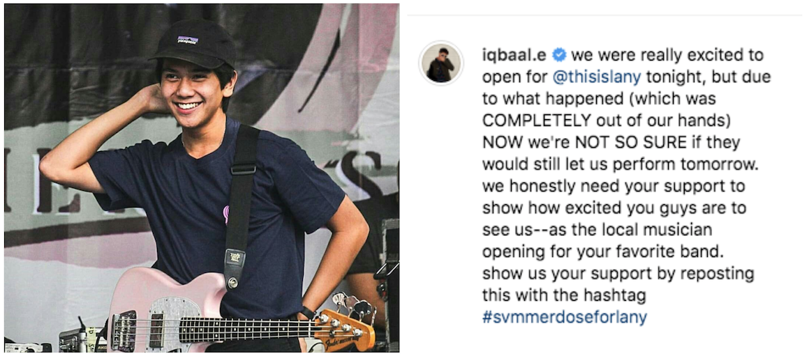 Wakili Band-nya yang Sempat Gagal Tampil, Iqbaal Juga Tunjukkan Kekecewaan sebagai Fans Lany