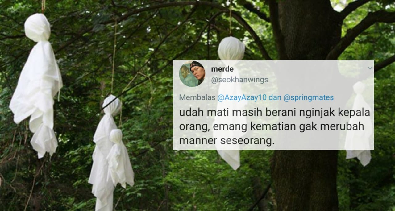 10 Komentar Ngaco Warganet Soal Pocong Viral yang Nangkring di Helm. Setan Udah Nggak Disegani Lagi!