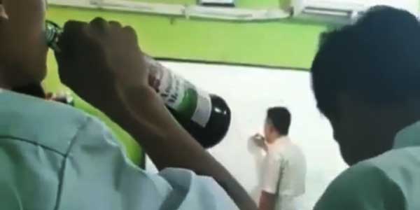 Ketika Guru di Sekolah Sudah Tak Ada Harganya, Siswa Terekam Video Minum Miras Saat Jam Pelajaran