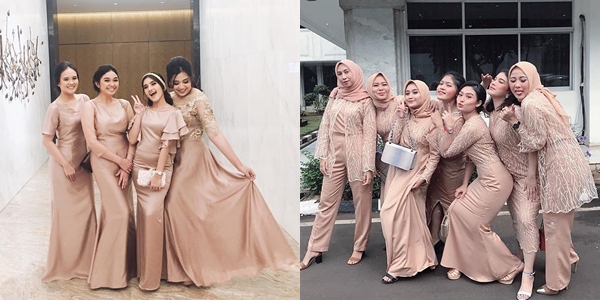 12 Model Baju Bridesmaid Warna Nude (Kalem dan Mempesona)