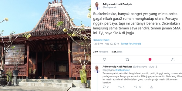 Gagal Nikah karena Rumah Pacar Hadap Utara, Utas Kisah Jeng Minah Ini Jadi Viral. Masih Ada Saja Lo!