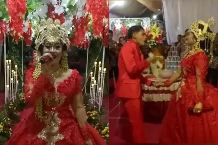 Pengantin ini Viral Setelah Duet Nyanyi di Nikahannya Sendiri. Nggak Perlu Sewa Hiburan Lagi nih :D