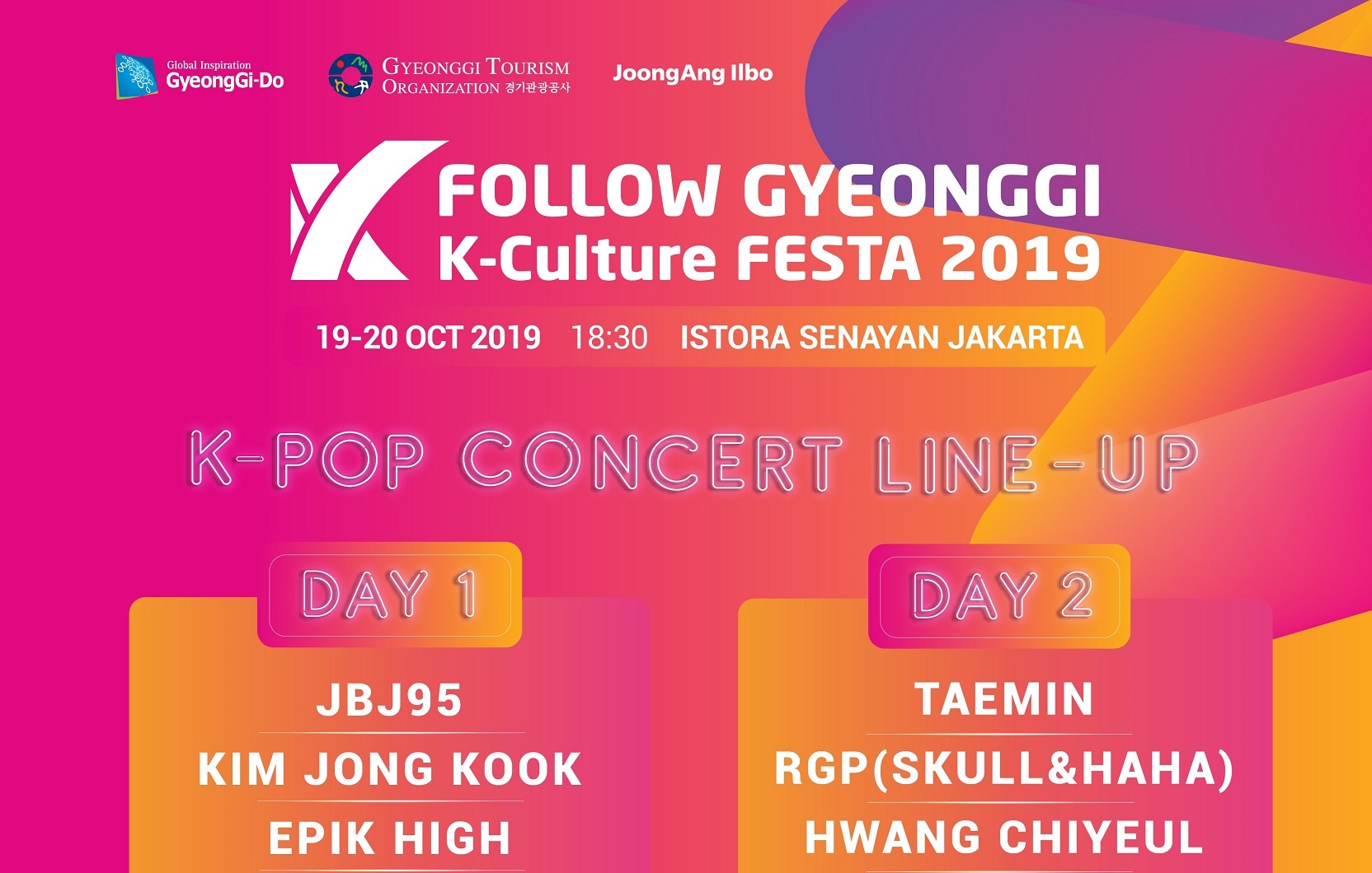 “Follow Gyeonggi K-Culture FESTA 2019” Siap Hadirkan Epik High dan Sederet Artis K-Pop Lainnya