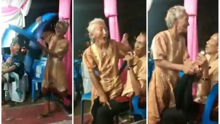 Viral Video Nenek Ngamuk Lihat Kakek Ajak Duet Biduan Dangdut. Istri Posesif atau Suami yang Ganjen?