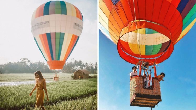 Sensasi Terbang Naik Balon Udara di Chedi Ubud Bali. Nggak Perlu Sampai ke Luar Negeri!