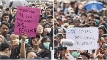 Kata Siapa Rusuh? Selalu Ada yang Santuy dan Bawa Poster Kocak Saat Demo Kayak di 12 Foto ini (Part 1)