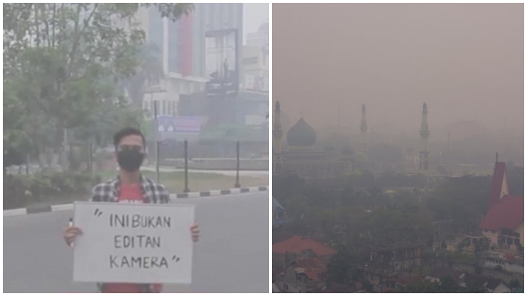 Perjuangan Warga Riau #MelawanAsap, Mulai Bagi-bagi Masker Gratis Sampai Bikin Video Miris