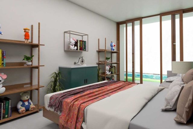 Kamar tidur Tebet Barat Dalam Residence di Jakarta karya Archipelago Interior Design & Construction