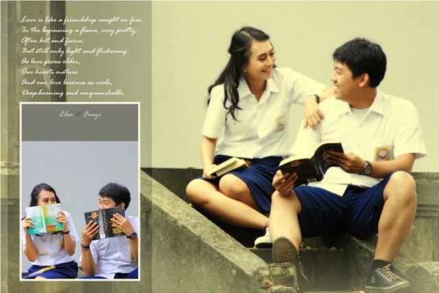 ide prewedding seragam sekolah