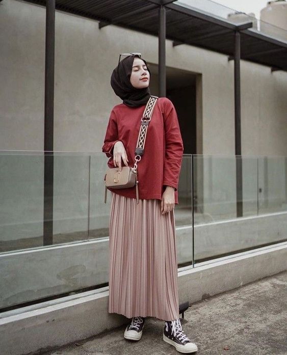 ootd rok plisket