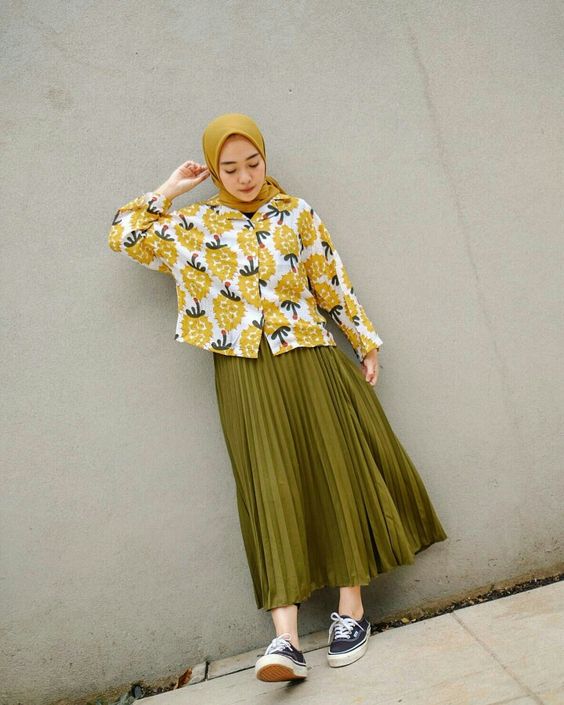 ootd rok plisket