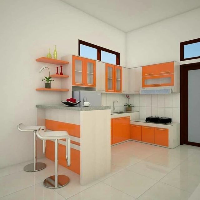 dapur mini bar cantik modern