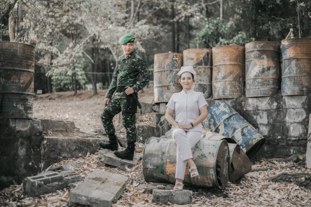 prewedding tentara perawat