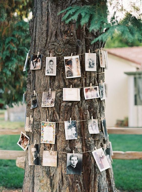 display foto prewedding rustic