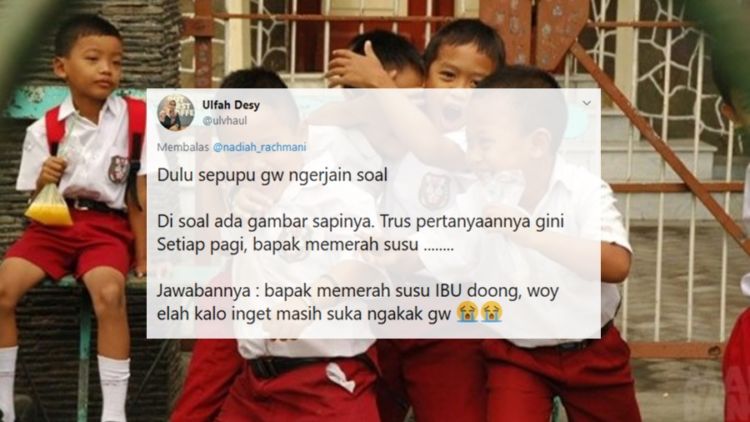 12 Jawaban Ngawur Anak SD Saat Ujian yang Bikin Ngakak Sekaligus Migrain. Adik Siapa nih??