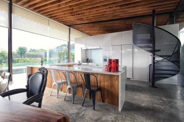 Dapur Skandinavian berkonsep open-plan Revahouse karya Revano Satria