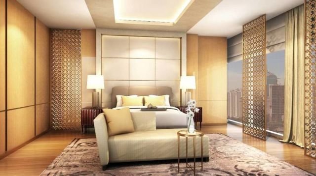 Karpet kamar tidur permadani di Apartemen Capital Residence oleh Rieska Achmad