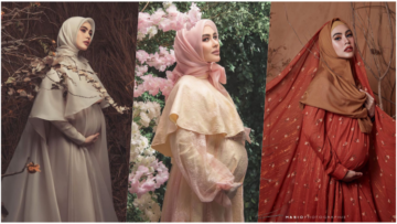 9 Ide Maternity Photoshoot Hijab ala Kartika Putri. Sopan Elegan, Sempurna Jadi Kenang-kenangan