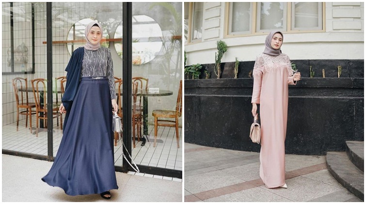 10 Ide Dress Kondangan Berbahan Satin yang Mewah