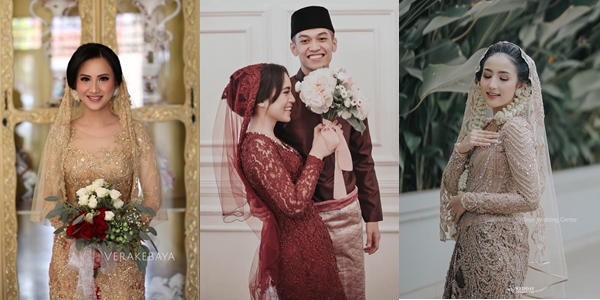 10 Padu Padan Busana Pernikahan dengan Veil Selain Putih