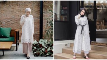 8 Desain Kebaya Putih yang Panjangnya Hingga Bawah Lutut. Cocok Buat Hijabers!