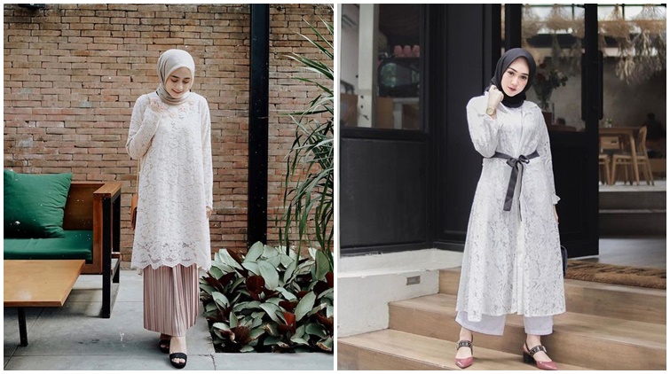 8 Desain Kebaya Putih yang Panjangnya Hingga Bawah Lutut. Cocok Buat Hijabers!