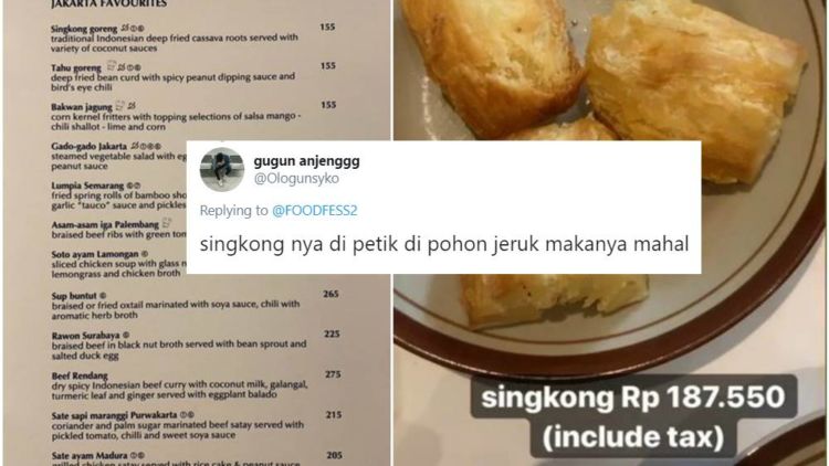 10 Tanggapan Kocak Warganet yang Turut Merinding Lihat Harga Menu Restoran Mewah. Singkong Aja Mahal