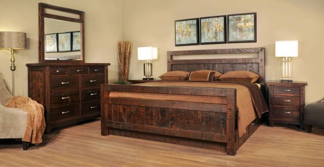 Kamar Tidur dengan Motif Dekorasi Kayu