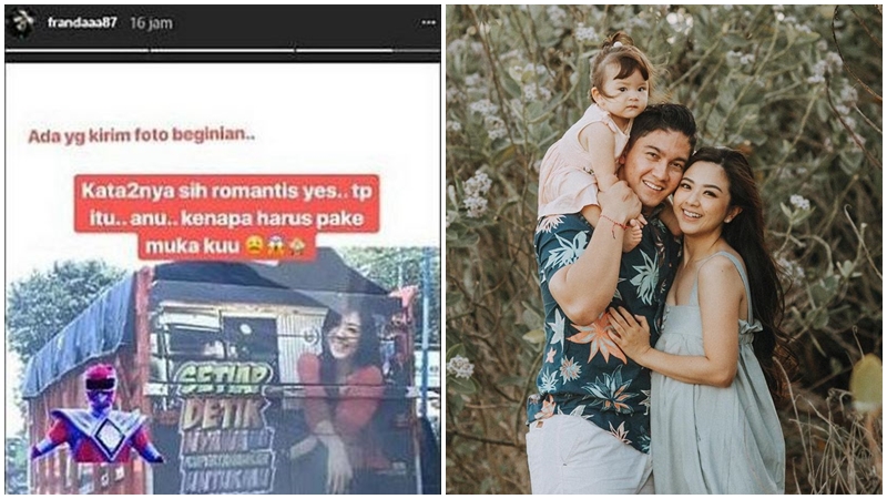 Bantah Kalau Franda Protes, Samuel Zylgwyn Klarifikasi Soal Foto sang Istri yang Dipajang di Truk