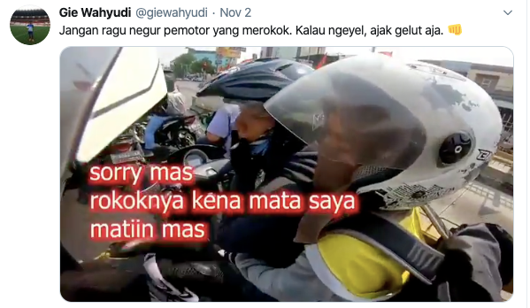 4 Alasan Untuk Tidak Ragu Menegur Pengendara Motor yang Merokok. Jangan Segan Untuk Melawan