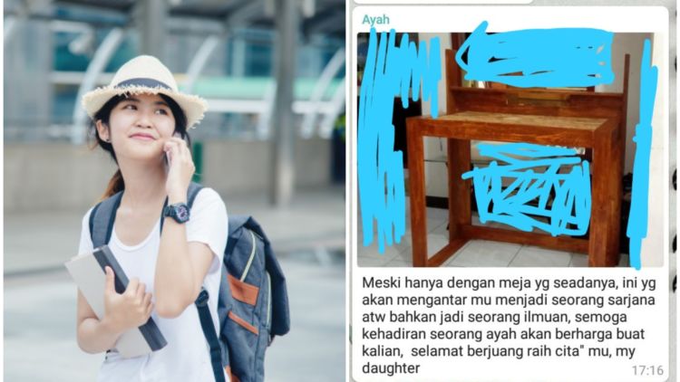 Seorang Ayah Membuatkan Meja Belajar Demi Antarkan Anaknya Jadi Sarjana. Yuk, Kuliah yang Serius!