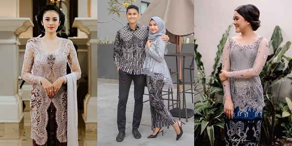 10 Ide Kebaya Lamaran dari Kain Tile Warna Abu-abu. Sempurna untuk Segala Konsep Acaramu~