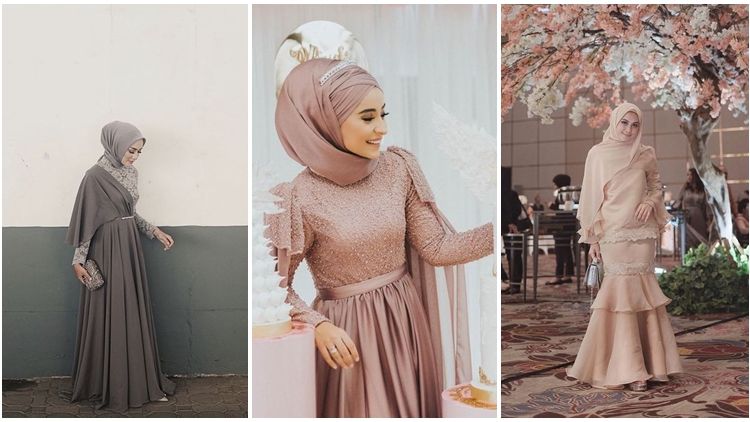 Unik, Inilah 9 Kebaya Hijab yang Dibuat dari Perpaduan 2 Bahan. Mewah Deh!