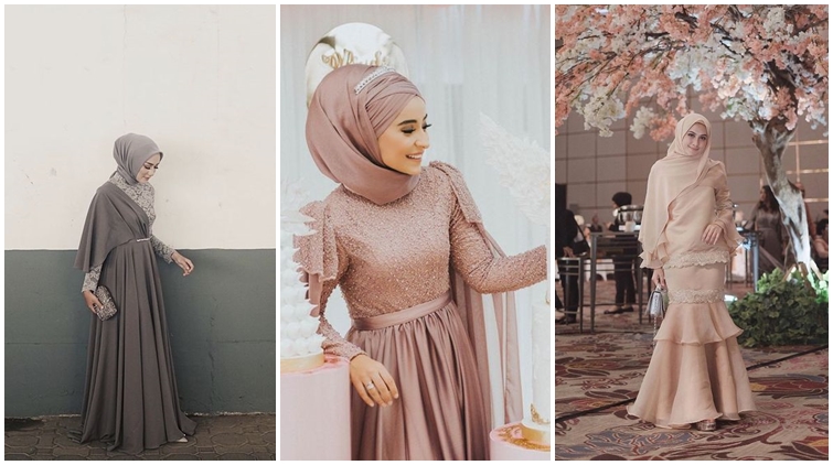 Unik, Inilah 9 Kebaya Hijab yang Dibuat dari Perpaduan 2 Bahan. Mewah Deh!