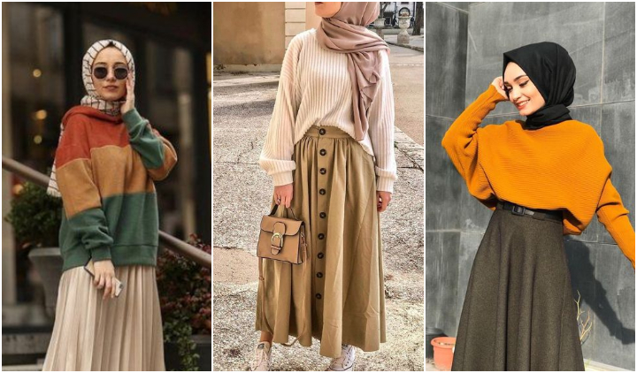 10 Cara Pakai Sweater Longgar Buat Hijabers yang Kekinian dan Santun! Yuk Cobain Sekarang~