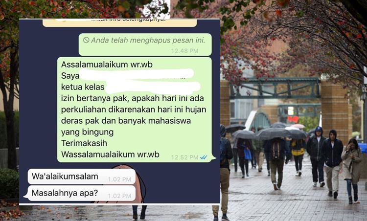 11 Chat Kocak Dosen Tanggapi Kode-Kode Ingin Jam Kosong. Mahasiswanya Mager Kuliah nih!