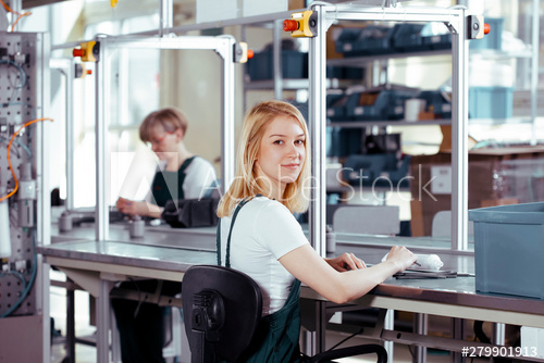 Girl working