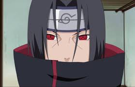 Uchiha Ithaci sedang menggunakan jutsu matanya