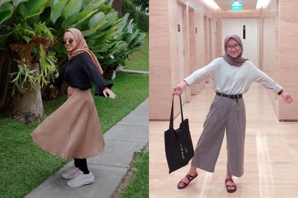 5 Trik Pilih Outfit untukmu yang Berbadan Mungil dan Berhijab. Biar Nggak Terkesan Tenggelam