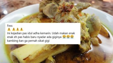 Habis Makan Gulai, Orang ini Kaget Ada Gigi Kambing di Piringnya. Cek Makanan Sebelum Masuk Mulut!