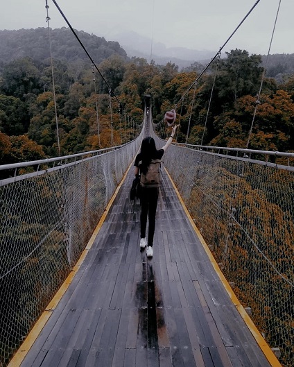 Pacu Adrenalin Lewati Jembatan Situ Gunung 