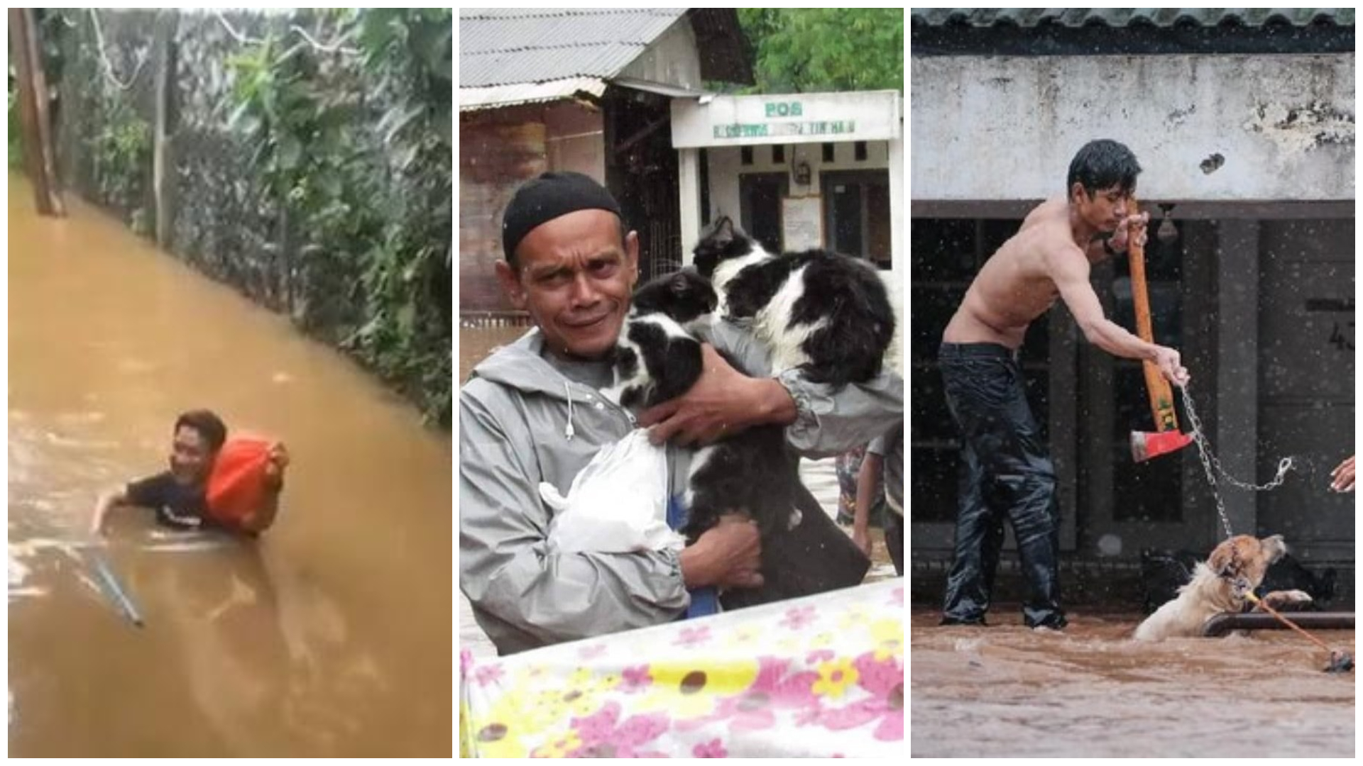 6 Kisah Heroik Saat Banjir Jabodetabek. Bukti Masih Banyak Orang-Orang Baik