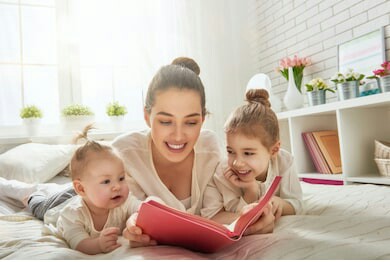 mother wakes her daughter