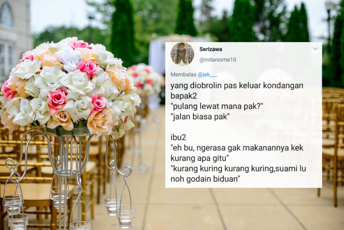 Kata Warganet, Ini 10 Perbedaan Topik Ngobrol Cowok dan Cewek di Kondangan. Bener Nggak nih?