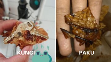 Viral Kunci Nyangkut di Gorengan, 10 Benda Aneh Ini Juga Pernah Ditemukan Netizen dalam Makanan!