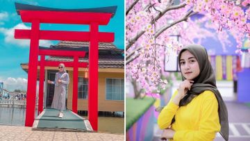 Cantiknya Taman Celosia Happy and Fun Bandungan. Serasa Musim Sakura di Jepang dan Korea Selatan!