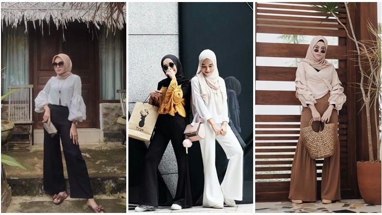 Nggak Takut Kuno, 9 Hijabers Ini Total Banget OOTD Pakai Celana Cutbray!