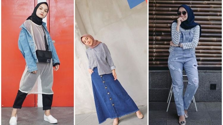 Trik Buat Tampil 10 Tahun Lebih Muda; Ikuti Perpaduan Warna Biru Ala 10 Hijabers Ini Aja!