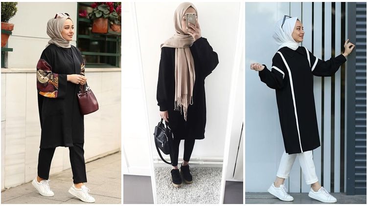 Manisnya 9 Hijabers dengan Tunik Warna Hitam. Pas Buat Penyuka Gaya Simpel dan Sopan!